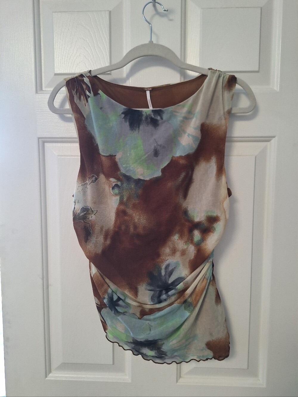 FREE PEOPLE Double Mesh Sleeveless Top Size L